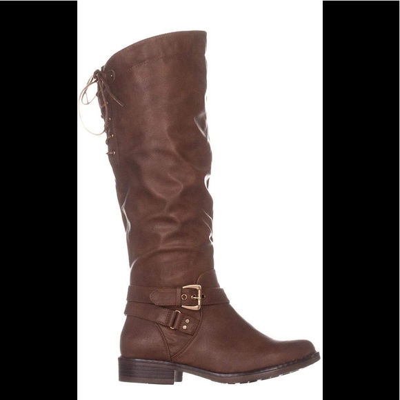 XOXO Womens Montclair Closed Toe Knee High Boots - Picture 1 of 6